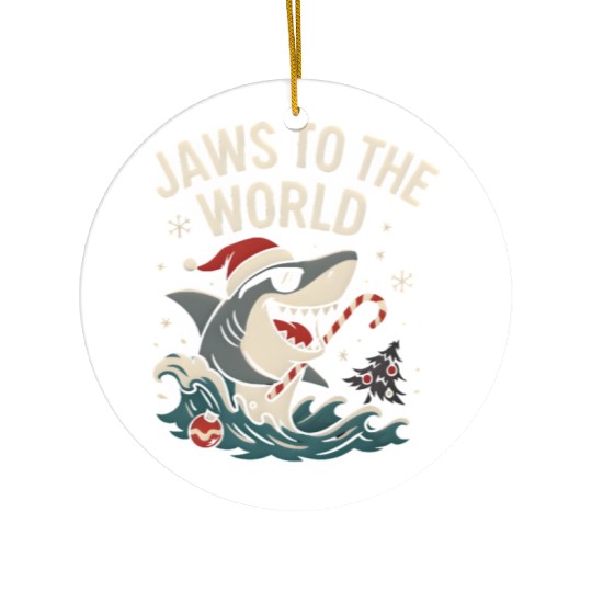 Jaws to the World – Christmas Shark Attack Ceramic Ornaments