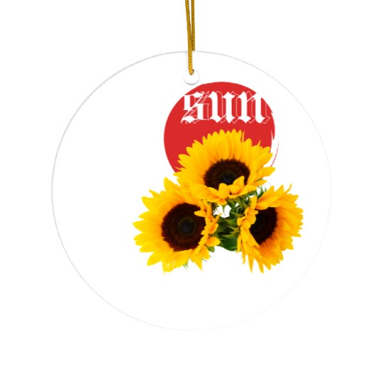Japanese sun flower Dark Fantasy Ceramic Ornaments Design