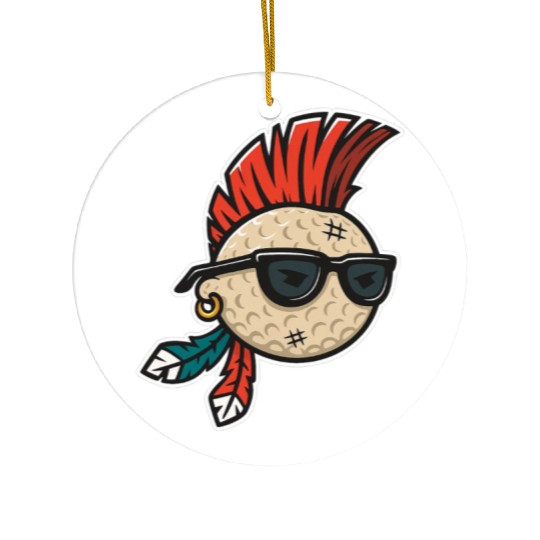 Punk Rock Golf Style Ceramic Ornaments