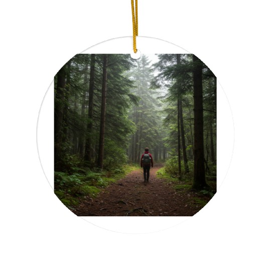 Enchanted Forest Nature Scene Ceramic Ornaments