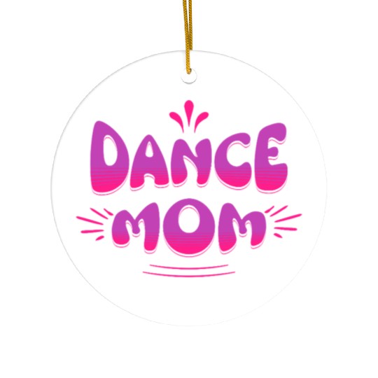Dance Mom pink and purple Ceramic Ornaments