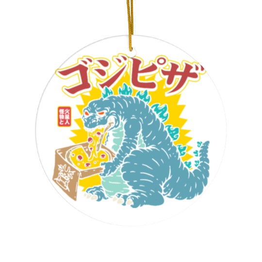 Kaiju Pizza Cravings Ceramic Ornaments