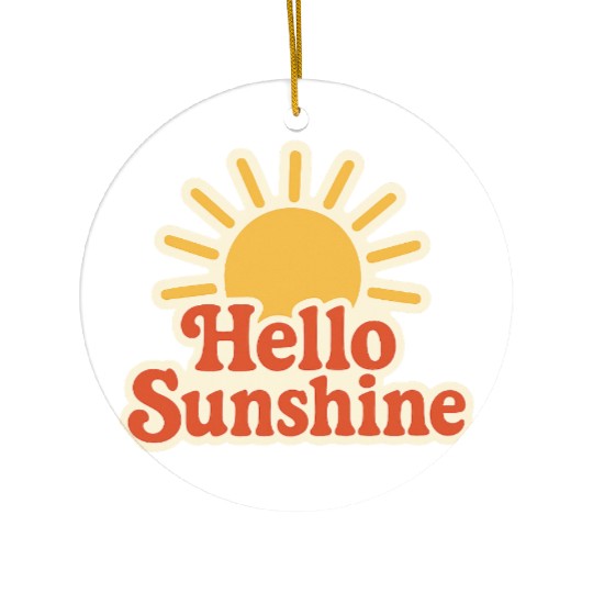 Sunrise Hello Sunshine Illustration Ceramic Ornaments