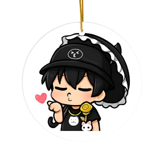 Chibi Joneda Blowing Kiss Ceramic Ornaments