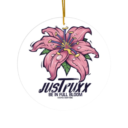 Dark Bloom Lily – JustRuxx Graphic Design Ceramic Ornaments