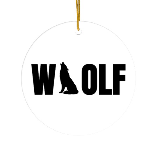 Lone Wolf Spirit Ceramic Ornaments