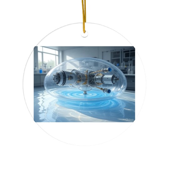 Futuristic Underwater Drone Design Ceramic Ornaments