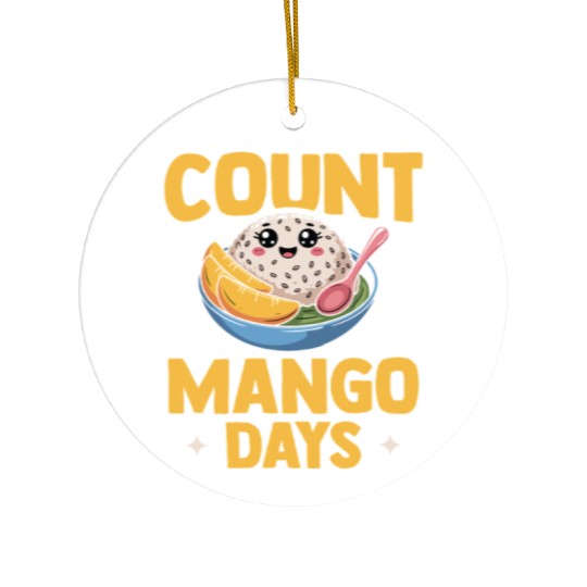 Mango Sticky Rice Thai Street Food Ceramic Ornaments