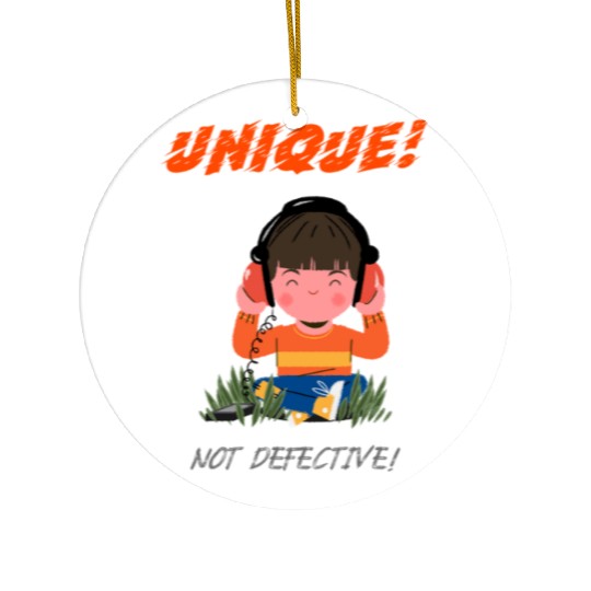 Unique Not Defective Autism Advocacy Ceramic Ornaments