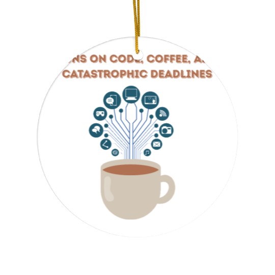 Software date engineer runs on coffee Ceramic Ornaments