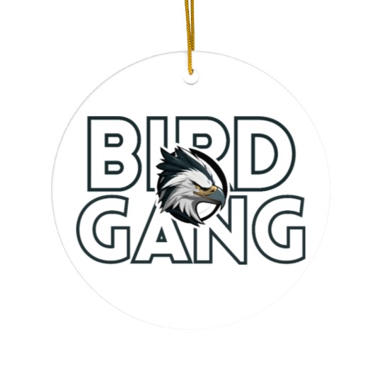 Eagle Head Bird Gang Logo Design Ceramic Ornaments