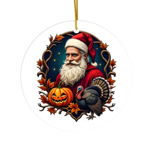 Three Spirits – One Ceramic Ornaments: Halloween, Harvest & No