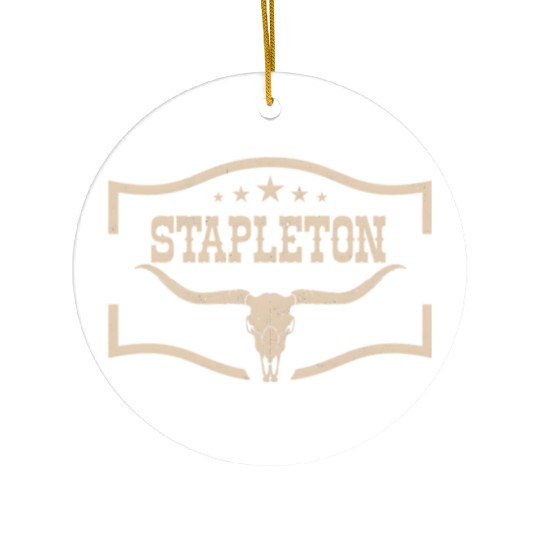 Classic Stapleton Cow Name Vintage Bull Skull Ceramic Ornaments