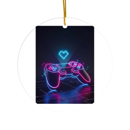 Cyberpunk Gaming Controller Ceramic Ornaments