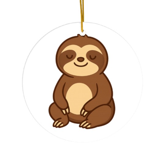 Cute Relaxed Sloth Cartoon Ceramic Ornaments