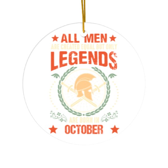 Sparta Legend Born in October Ceramic Ornaments
