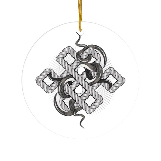 Silver Snake Knot – Mystical & Elegant Ceramic Ornaments