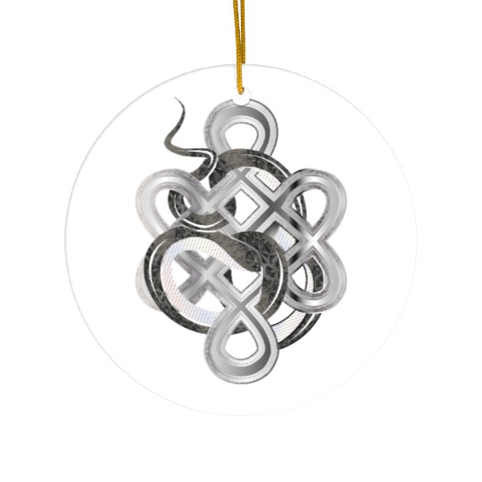 Silver Snake Knot – Mystical & Elegant Ceramic Ornaments