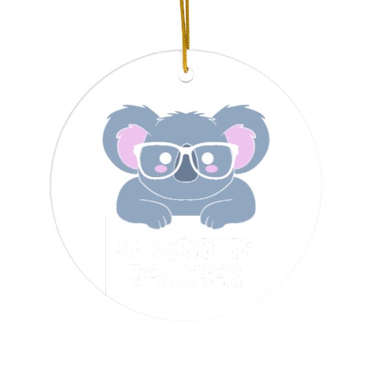 Substitute Teacher Koala School Teaching Ceramic Ornaments