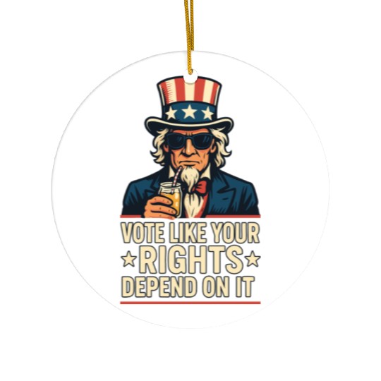 Vote Like It Matters - Democracy Defender Ceramic Ornaments