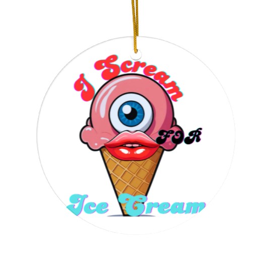 I Scream Ceramic Ornaments