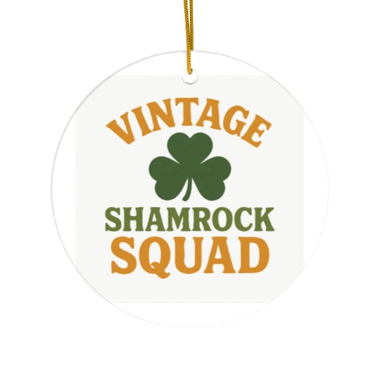 Vintage Shamrock Squad Ceramic Ornaments Design