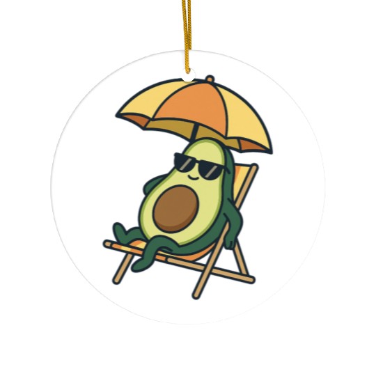 Chill Avocado with Sunshade Ceramic Ornaments