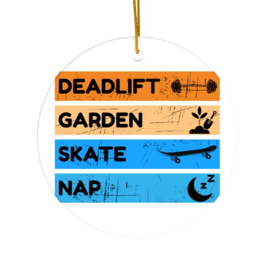Vivid Outdoor Lifestyle Typography Ceramic Ornaments