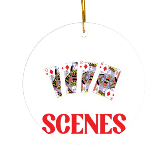 Pinochle Trick Taking Game Drama King Queen Ceramic Ornaments