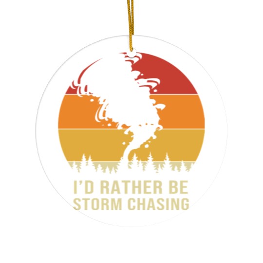 Storm Chaser Weather Lightning Ceramic Ornaments