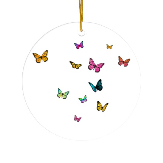LUCI - beautiful girl name with cute butterflies Ceramic Ornaments