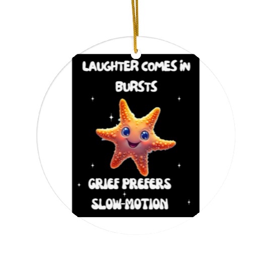 Whimsical Starfish with Playful Quotes Ceramic Ornaments