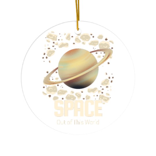 Saturn Ringed Planet Space  Ceramic Ornaments
