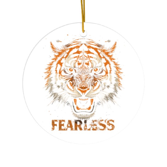 Fearless Tiger Expression Design Ceramic Ornaments