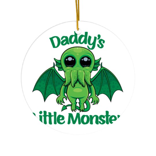 Daddy’s Little Monster Cute Baby Cthulhu Ceramic Ornaments