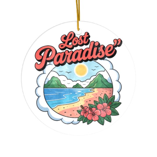 Lost Paradise Tropical Scene Ceramic Ornaments