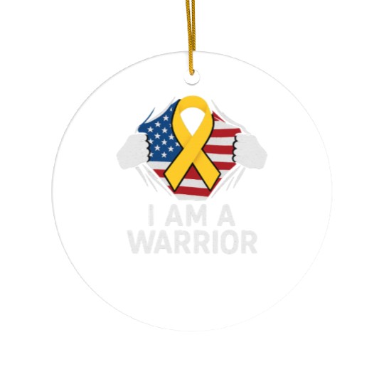 American Warrior of Strength & Awareness Ceramic Ornaments