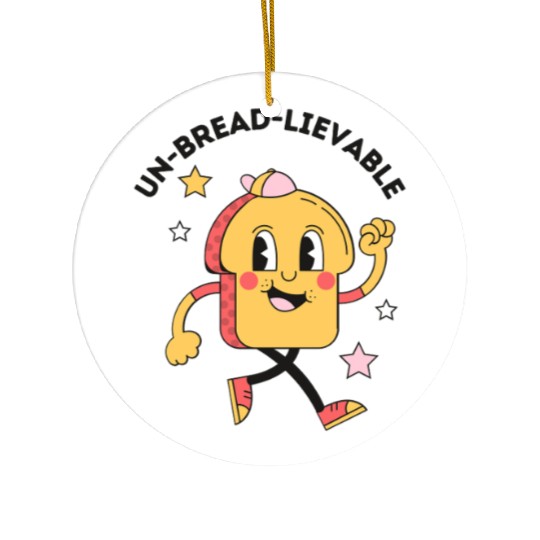 Whimsical Bread-Themed Cartoon Character Ceramic Ornaments