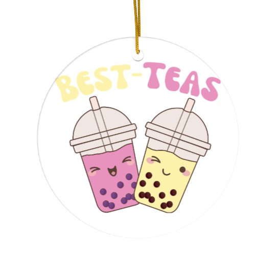Best-Teas Cute Kawaii Bubble Tea Boba Tea Ceramic Ornaments