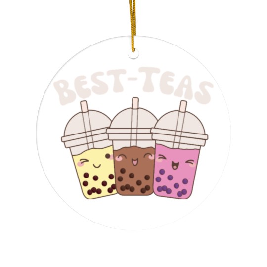 Best-Teas Cute Kawaii Bubble Tea Boba Tea Ceramic Ornaments