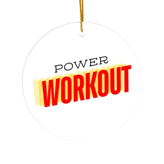 Dynamic Workout Typography Design Ceramic Ornaments