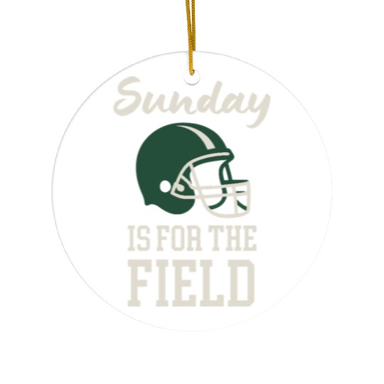 Sunday Football Field Design Ceramic Ornaments