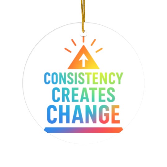 Inspirational Growth Triangle Design Ceramic Ornaments