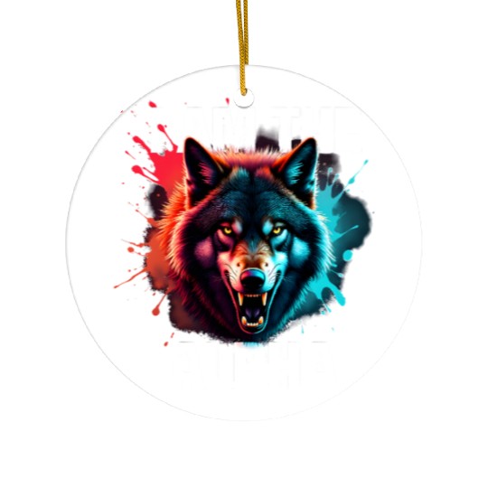 I Am The Alpha Wolf Ceramic Ornaments