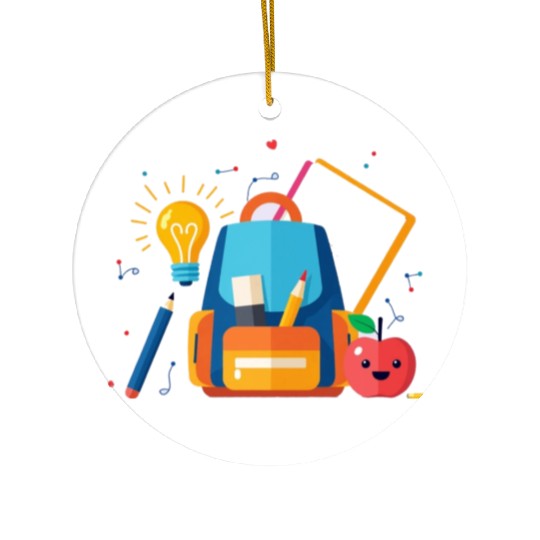 Back-to-School Creative Icons for Students  Ceramic Ornaments