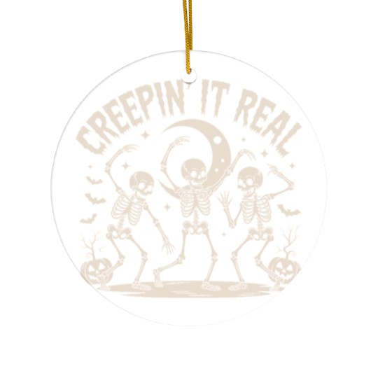 Creepin’ It Real Skeleton Dance Ceramic Ornaments