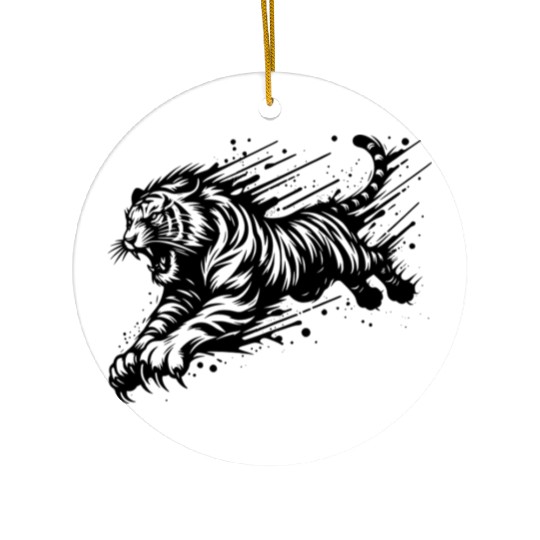 Street Art Tiger Ceramic Ornaments