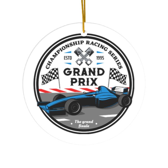 Racing Grand Prix Circle 1995 Ceramic Ornaments