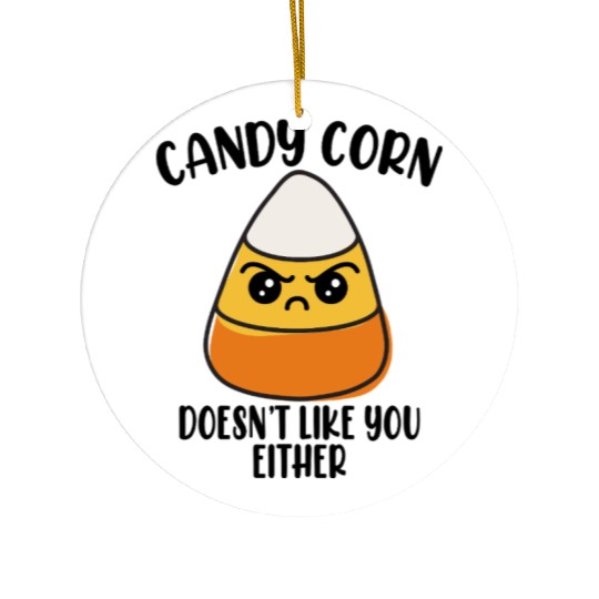 Candy Corn Funny Halloween Ceramic Ornaments