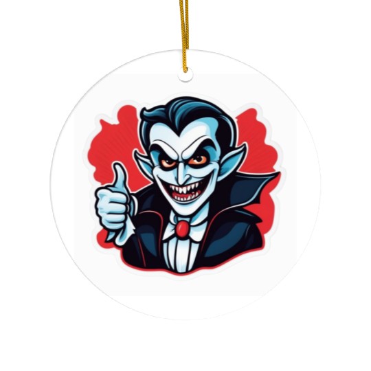 Vampire Villain Cartoon Illustration Ceramic Ornaments